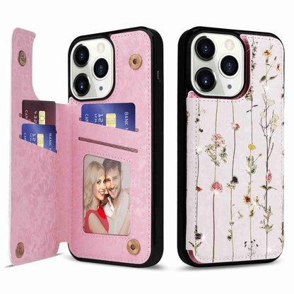 Printed Double Buckle RFID Anti-theft Phone Case, For iPhone 11, For iPhone 11 Pro, For iPhone XS / X, For iPhone XR, For iPhone XS Max, For iPhone 8 Plus / 7 Plus