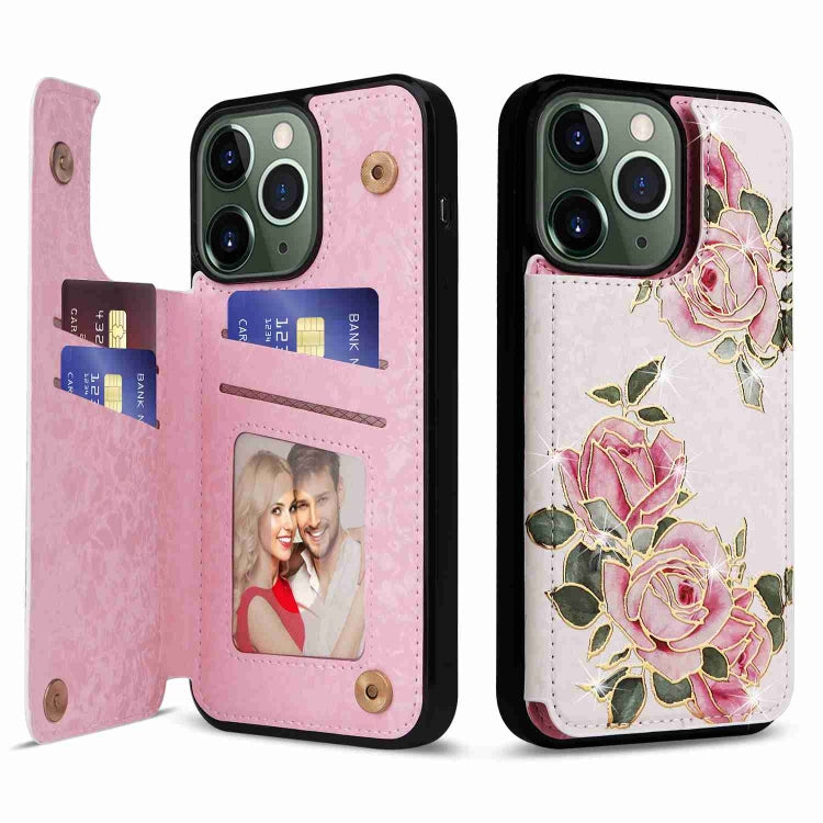 Printed Double Buckle RFID Anti-theft Phone Case, For iPhone 13 Pro Max, For iPhone 13 Pro, For iPhone 13, For iPhone 12 / 12 Pro, For iPhone 12 Pro Max, For iPhone 11 Pro Max