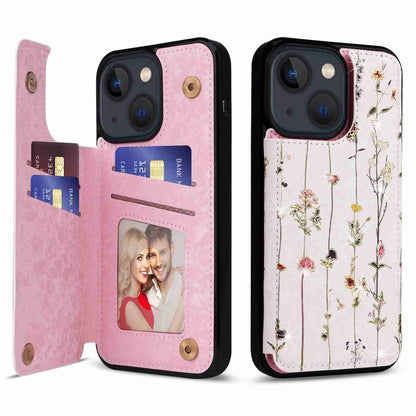 Printed Double Buckle RFID Anti-theft Phone Case, For iPhone 13 Pro Max, For iPhone 13 Pro, For iPhone 13, For iPhone 12 / 12 Pro, For iPhone 12 Pro Max, For iPhone 11 Pro Max