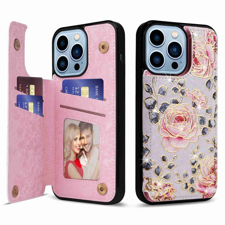 Printed Double Buckle RFID Anti-theft Phone Case, For iPhone 13 Pro Max, For iPhone 13 Pro, For iPhone 13, For iPhone 12 / 12 Pro, For iPhone 12 Pro Max, For iPhone 11 Pro Max