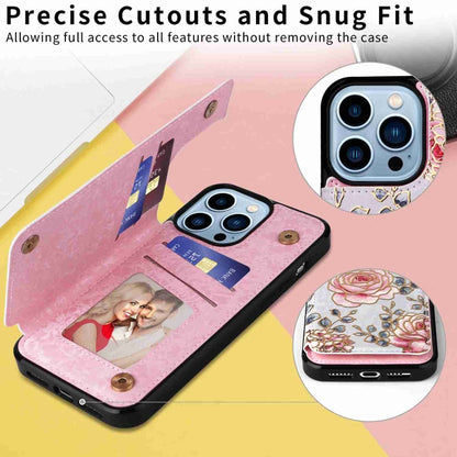 Printed Double Buckle RFID Anti-theft Phone Case, For iPhone 13 Pro Max, For iPhone 13 Pro, For iPhone 13, For iPhone 12 / 12 Pro, For iPhone 12 Pro Max, For iPhone 11 Pro Max