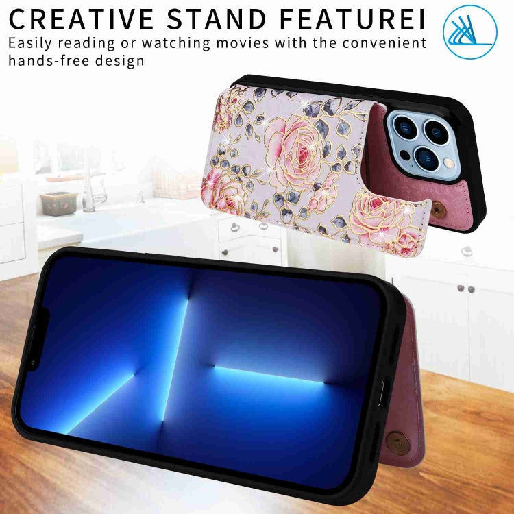 Printed Double Buckle RFID Anti-theft Phone Case, For iPhone 13 Pro Max, For iPhone 13 Pro, For iPhone 13, For iPhone 12 / 12 Pro, For iPhone 12 Pro Max, For iPhone 11 Pro Max