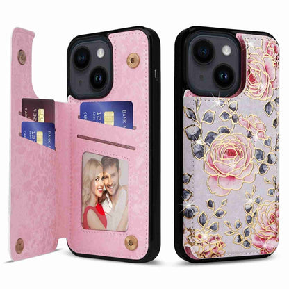Printed Double Buckle RFID Anti-theft Phone Case, For iPhone 15, For iPhone 14 Plus, For iPhone 14, For iPhone 14 Pro, For iPhone 14 Pro Max, For iPhone SE 2022 / SE 2020