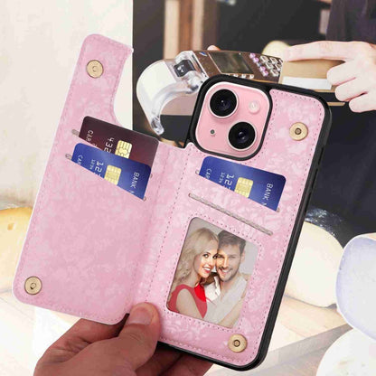 Printed Double Buckle RFID Anti-theft Phone Case, For iPhone 15, For iPhone 14 Plus, For iPhone 14, For iPhone 14 Pro, For iPhone 14 Pro Max, For iPhone SE 2022 / SE 2020