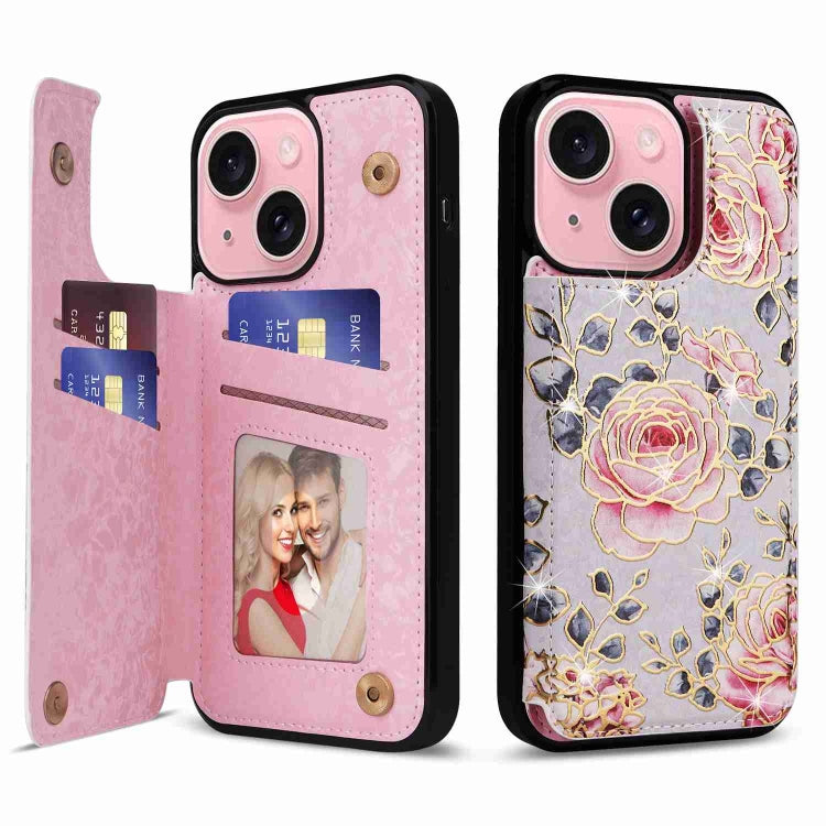 Printed Double Buckle RFID Anti-theft Phone Case, For iPhone 15, For iPhone 14 Plus, For iPhone 14, For iPhone 14 Pro, For iPhone 14 Pro Max, For iPhone SE 2022 / SE 2020