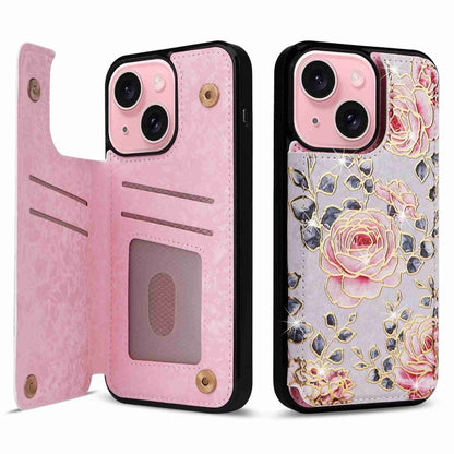 Printed Double Buckle RFID Anti-theft Phone Case, For iPhone 16 Pro, For iPhone 16 Plus, For iPhone 16, For iPhone 15 Pro Max, For iPhone 15 Pro, For iPhone 15 Plus