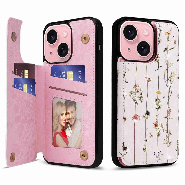 Printed Double Buckle RFID Anti-theft Phone Case, For iPhone 16 Pro, For iPhone 16 Plus, For iPhone 16, For iPhone 15 Pro Max, For iPhone 15 Pro, For iPhone 15 Plus