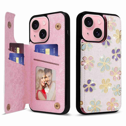Printed Double Buckle RFID Anti-theft Phone Case, For iPhone 16 Pro, For iPhone 16 Plus, For iPhone 16, For iPhone 15 Pro Max, For iPhone 15 Pro, For iPhone 15 Plus