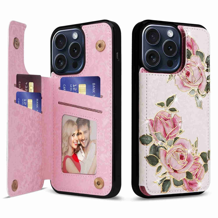 Printed Double Buckle RFID Anti-theft Phone Case, For iPhone 16 Pro, For iPhone 16 Plus, For iPhone 16, For iPhone 15 Pro Max, For iPhone 15 Pro, For iPhone 15 Plus