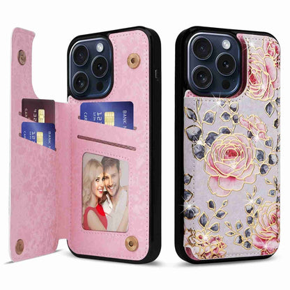 Printed Double Buckle RFID Anti-theft Phone Case, For iPhone 16 Pro, For iPhone 16 Plus, For iPhone 16, For iPhone 15 Pro Max, For iPhone 15 Pro, For iPhone 15 Plus