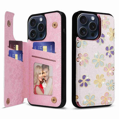 Printed Double Buckle RFID Anti-theft Phone Case, For iPhone 16 Pro, For iPhone 16 Plus, For iPhone 16, For iPhone 15 Pro Max, For iPhone 15 Pro, For iPhone 15 Plus
