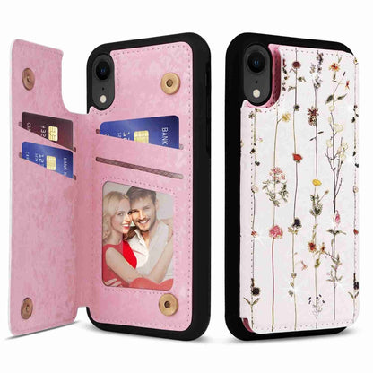 Printed Double Buckle RFID Anti-theft Phone Case, For iPhone 11, For iPhone 11 Pro, For iPhone XS / X, For iPhone XR, For iPhone XS Max, For iPhone 8 Plus / 7 Plus