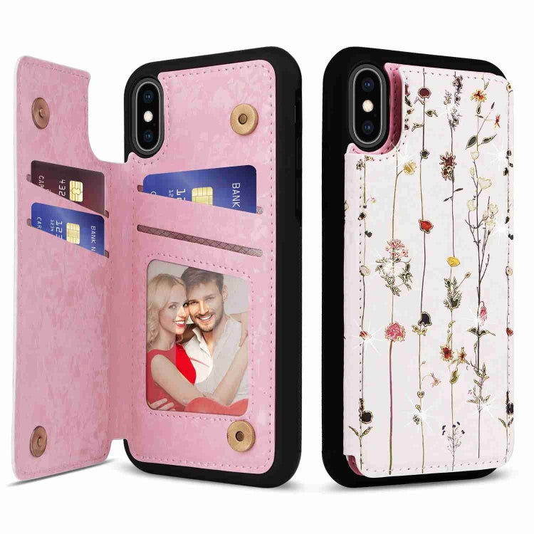 Printed Double Buckle RFID Anti-theft Phone Case, For iPhone 11, For iPhone 11 Pro, For iPhone XS / X, For iPhone XR, For iPhone XS Max, For iPhone 8 Plus / 7 Plus