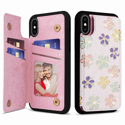 Printed Double Buckle RFID Anti-theft Phone Case, For iPhone 11, For iPhone 11 Pro, For iPhone XS / X, For iPhone XR, For iPhone XS Max, For iPhone 8 Plus / 7 Plus