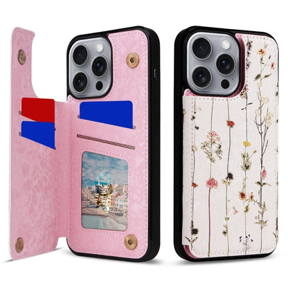 Printed Double Buckle RFID Anti-theft Phone Case, For iPhone 17e / 16e, For iPhone 17 Pro Max, For iPhone 17 Pro, For iPhone 17, For iPhone Air, For iPhone 16 Pro Max