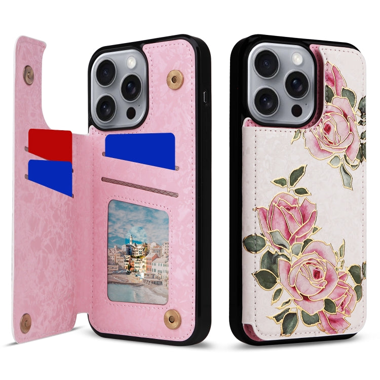 Printed Double Buckle RFID Anti-theft Phone Case, For iPhone 17e / 16e, For iPhone 17 Pro Max, For iPhone 17 Pro, For iPhone 17, For iPhone Air, For iPhone 16 Pro Max