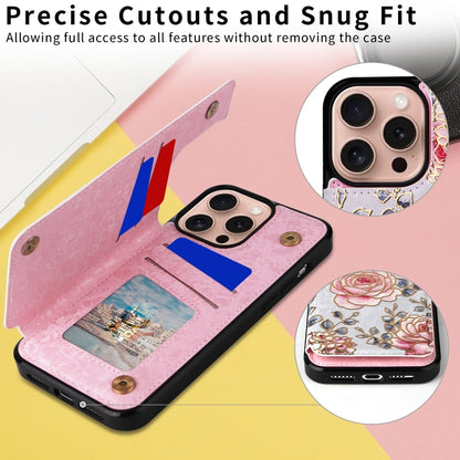 Printed Double Buckle RFID Anti-theft Phone Case, For iPhone 16 Pro, For iPhone 16 Plus, For iPhone 16, For iPhone 15 Pro Max, For iPhone 15 Pro, For iPhone 15 Plus