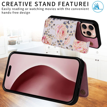 Printed Double Buckle RFID Anti-theft Phone Case, For iPhone 16 Pro, For iPhone 16 Plus, For iPhone 16, For iPhone 15 Pro Max, For iPhone 15 Pro, For iPhone 15 Plus