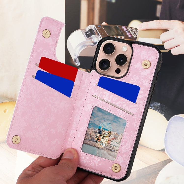 Printed Double Buckle RFID Anti-theft Phone Case, For iPhone 16 Pro, For iPhone 16 Plus, For iPhone 16, For iPhone 15 Pro Max, For iPhone 15 Pro, For iPhone 15 Plus