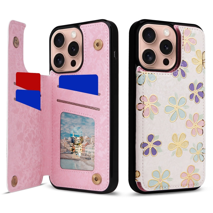Printed Double Buckle RFID Anti-theft Phone Case, For iPhone 16 Pro, For iPhone 16 Plus, For iPhone 16, For iPhone 15 Pro Max, For iPhone 15 Pro, For iPhone 15 Plus