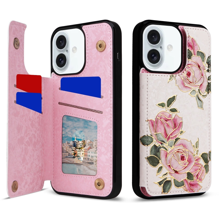 Printed Double Buckle RFID Anti-theft Phone Case, For iPhone 16 Pro, For iPhone 16 Plus, For iPhone 16, For iPhone 15 Pro Max, For iPhone 15 Pro, For iPhone 15 Plus