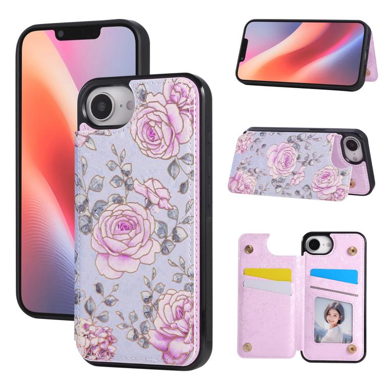 Printed Double Buckle RFID Anti-theft Phone Case, For iPhone 18 / 17, For iPhone 18 Pro / 17 Pro, For iPhone 18 Pro Max / 17 Pro Max, For iPhone 17e / 16e, For iPhone Air, For iPhone 16 Pro Max
