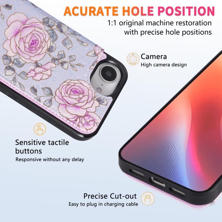 Printed Double Buckle RFID Anti-theft Phone Case, For iPhone 17e / 16e, For iPhone 17 Pro Max, For iPhone 17 Pro, For iPhone 17, For iPhone Air, For iPhone 16 Pro Max