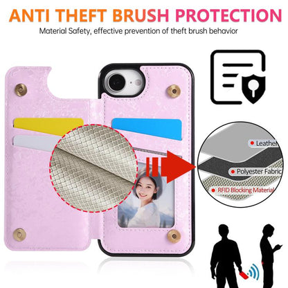 Printed Double Buckle RFID Anti-theft Phone Case, For iPhone 17e / 16e, For iPhone 17 Pro Max, For iPhone 17 Pro, For iPhone 17, For iPhone Air, For iPhone 16 Pro Max