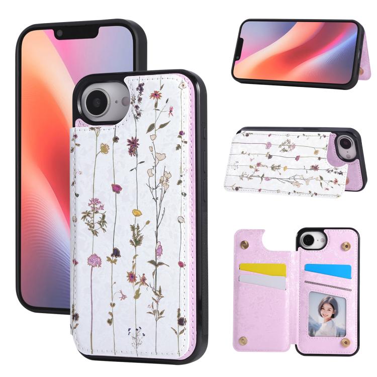 Printed Double Buckle RFID Anti-theft Phone Case, For iPhone 18 / 17, For iPhone 18 Pro / 17 Pro, For iPhone 18 Pro Max / 17 Pro Max, For iPhone 17e / 16e, For iPhone Air, For iPhone 16 Pro Max