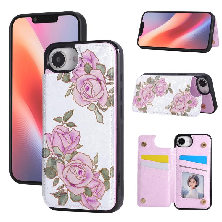 Printed Double Buckle RFID Anti-theft Phone Case, For iPhone 18 / 17, For iPhone 18 Pro / 17 Pro, For iPhone 18 Pro Max / 17 Pro Max, For iPhone 17e / 16e, For iPhone Air, For iPhone 16 Pro Max