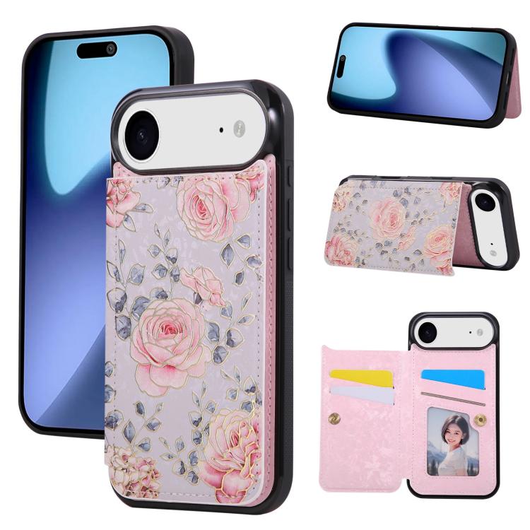 Printed Double Buckle RFID Anti-theft Phone Case, For iPhone 18 / 17, For iPhone 18 Pro / 17 Pro, For iPhone 18 Pro Max / 17 Pro Max, For iPhone 17e / 16e, For iPhone Air, For iPhone 16 Pro Max