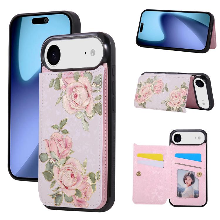 Printed Double Buckle RFID Anti-theft Phone Case, For iPhone 18 / 17, For iPhone 18 Pro / 17 Pro, For iPhone 18 Pro Max / 17 Pro Max, For iPhone 17e / 16e, For iPhone Air, For iPhone 16 Pro Max
