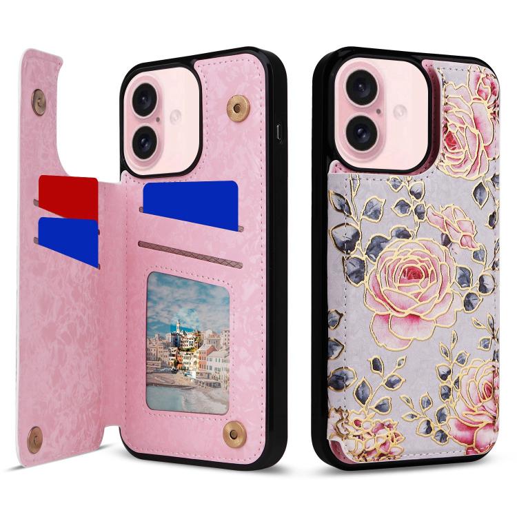 Printed Double Buckle RFID Anti-theft Phone Case, For iPhone 18 / 17, For iPhone 18 Pro / 17 Pro, For iPhone 18 Pro Max / 17 Pro Max, For iPhone 17e / 16e, For iPhone Air, For iPhone 16 Pro Max