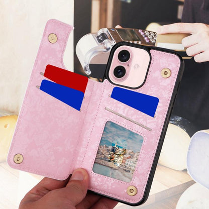 Printed Double Buckle RFID Anti-theft Phone Case, For iPhone 18 / 17, For iPhone 18 Pro / 17 Pro, For iPhone 18 Pro Max / 17 Pro Max, For iPhone 17e / 16e, For iPhone Air, For iPhone 16 Pro Max