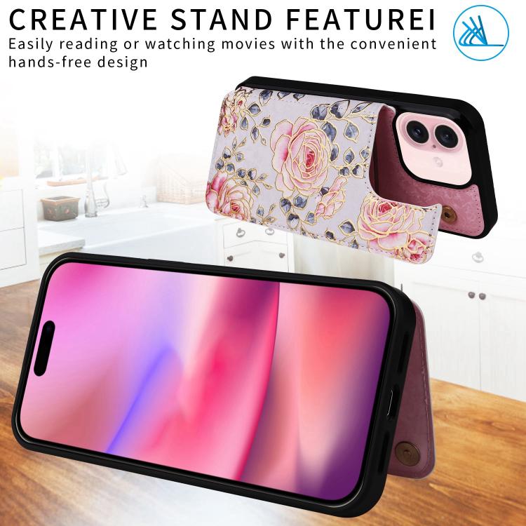 Printed Double Buckle RFID Anti-theft Phone Case, For iPhone 18 / 17, For iPhone 18 Pro / 17 Pro, For iPhone 18 Pro Max / 17 Pro Max, For iPhone 17e / 16e, For iPhone Air, For iPhone 16 Pro Max