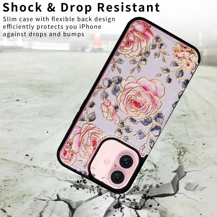Printed Double Buckle RFID Anti-theft Phone Case, For iPhone 18 / 17, For iPhone 18 Pro / 17 Pro, For iPhone 18 Pro Max / 17 Pro Max, For iPhone 17e / 16e, For iPhone Air, For iPhone 16 Pro Max