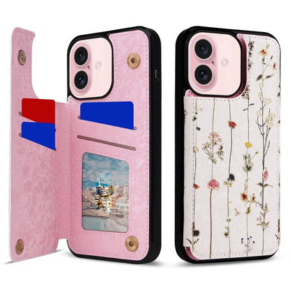 Printed Double Buckle RFID Anti-theft Phone Case, For iPhone 18 / 17, For iPhone 18 Pro / 17 Pro, For iPhone 18 Pro Max / 17 Pro Max, For iPhone 17e / 16e, For iPhone Air, For iPhone 16 Pro Max