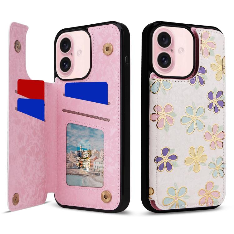 Printed Double Buckle RFID Anti-theft Phone Case, For iPhone 18 / 17, For iPhone 18 Pro / 17 Pro, For iPhone 18 Pro Max / 17 Pro Max, For iPhone 17e / 16e, For iPhone Air, For iPhone 16 Pro Max