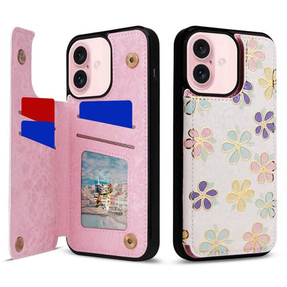 Printed Double Buckle RFID Anti-theft Phone Case, For iPhone 18 / 17, For iPhone 18 Pro / 17 Pro, For iPhone 18 Pro Max / 17 Pro Max, For iPhone 17e / 16e, For iPhone Air, For iPhone 16 Pro Max