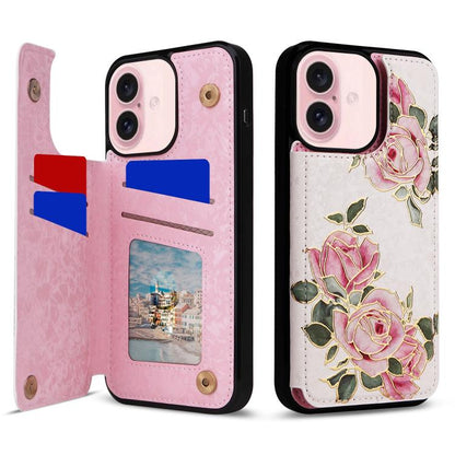 Printed Double Buckle RFID Anti-theft Phone Case, For iPhone 18 / 17, For iPhone 18 Pro / 17 Pro, For iPhone 18 Pro Max / 17 Pro Max, For iPhone 17e / 16e, For iPhone Air, For iPhone 16 Pro Max