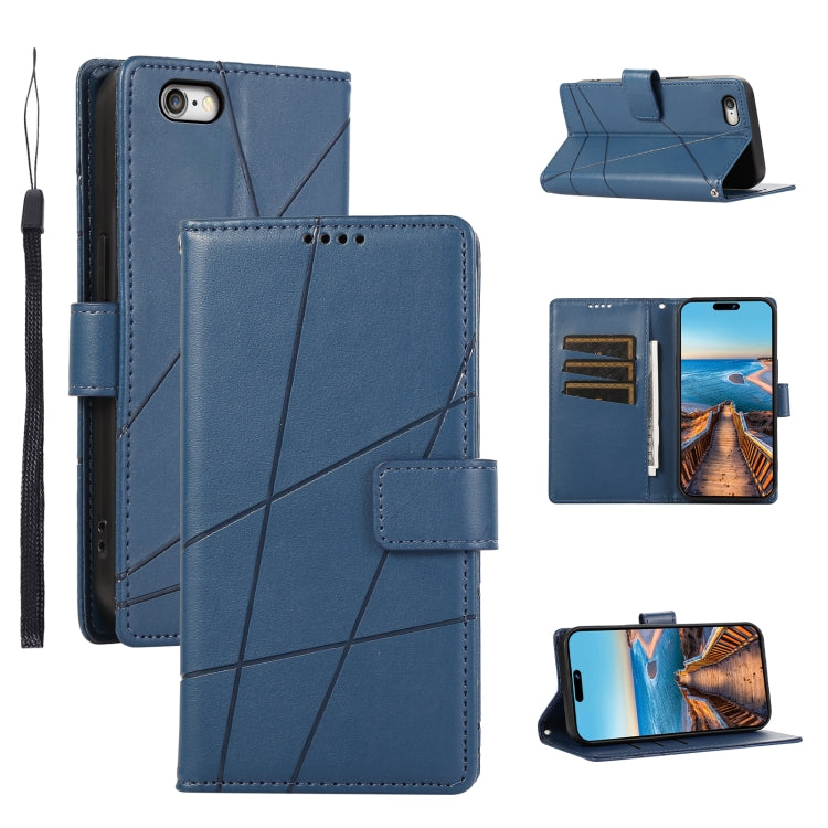 PU Genuine Leather Texture Embossed Line Phone Case, For iPhone 8 Plus / 7 Plus, For iPhone 6s Plus / 6 Plus, For iPhone 6s / 6