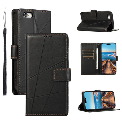 PU Genuine Leather Texture Embossed Line Phone Case, For iPhone 8 Plus / 7 Plus, For iPhone 6s Plus / 6 Plus, For iPhone 6s / 6