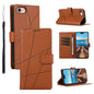 PU Genuine Leather Texture Embossed Line Phone Case