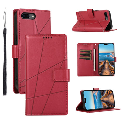 PU Genuine Leather Texture Embossed Line Phone Case, For iPhone 8 Plus / 7 Plus, For iPhone 6s Plus / 6 Plus, For iPhone 6s / 6
