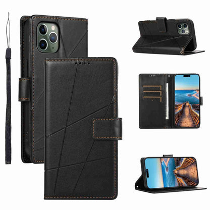 PU Genuine Leather Texture Embossed Line Phone Case, For iPhone 11 Pro, For iPhone XS / X, For iPhone XR, For iPhone XS Max