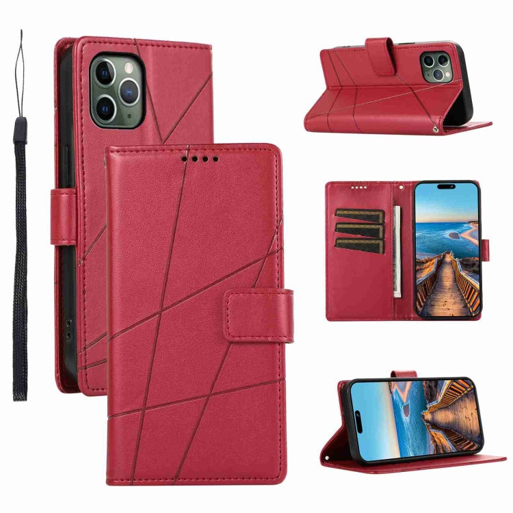 PU Genuine Leather Texture Embossed Line Phone Case, For iPhone 11 Pro, For iPhone XS / X, For iPhone XR, For iPhone XS Max