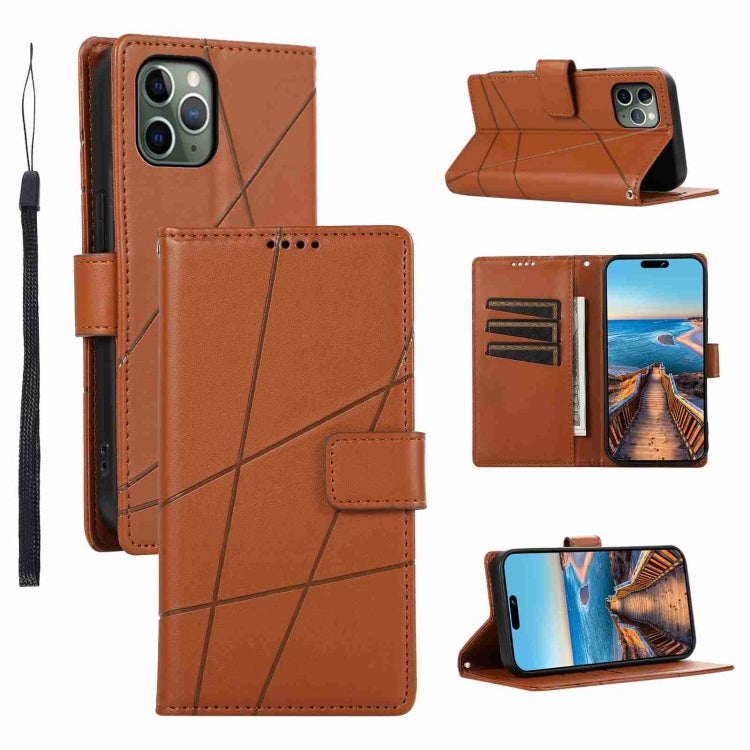 PU Genuine Leather Texture Embossed Line Phone Case, For iPhone 11 Pro, For iPhone XS / X, For iPhone XR, For iPhone XS Max
