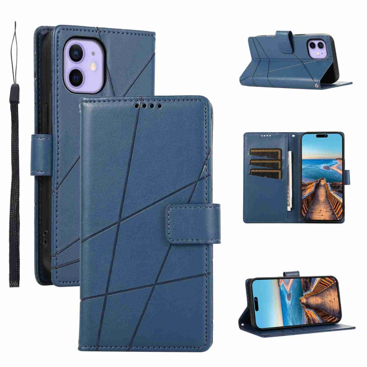 PU Genuine Leather Texture Embossed Line Phone Case, For iPhone 13, For iPhone 13 mini, For iPhone 12, For iPhone 12 Pro Max
