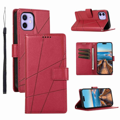 PU Genuine Leather Texture Embossed Line Phone Case, For iPhone 13, For iPhone 13 mini, For iPhone 12, For iPhone 12 Pro Max