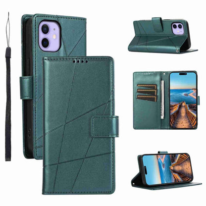 PU Genuine Leather Texture Embossed Line Phone Case, For iPhone 13, For iPhone 13 mini, For iPhone 12, For iPhone 12 Pro Max